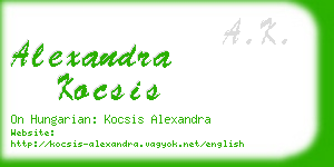 alexandra kocsis business card